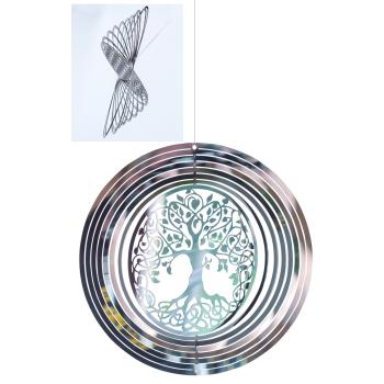 Windspiel „Baum des Lebens“ – Kraft & Verbundenheit (15 cm, Edelstahl)